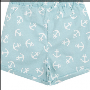 Pastel Blue Anchor Shorts