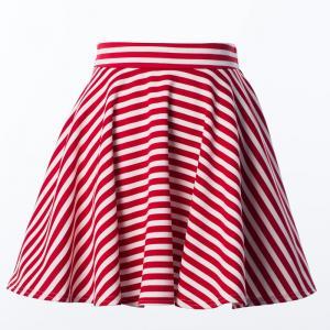A High Waist Retro Striped Skirt Big Skirt Bust..