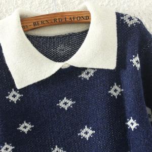 Winter Snow House Hit Color Sweater