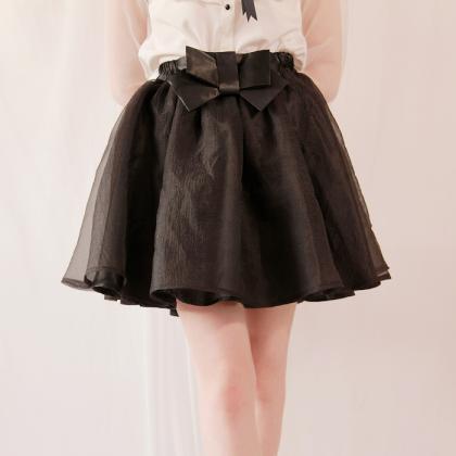Lolita Cute Bow Tutu Skirt