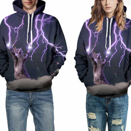 Couples Dress Lightning Cat Lovers 3d Printing..