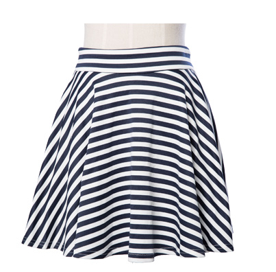 A High Waist Retro Striped Skirt Big Skirt Bust Skirt on Luulla