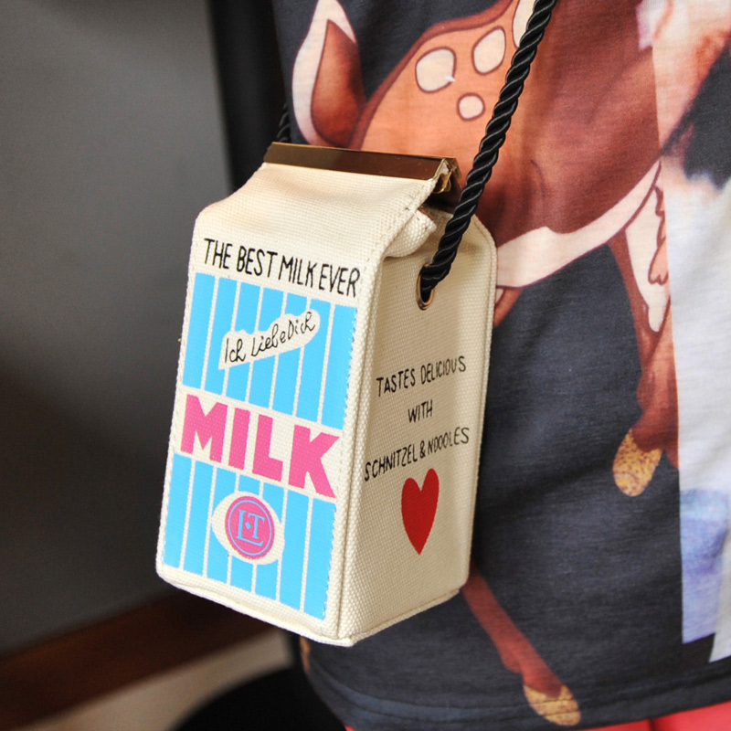 Cute Milk Box Trend Shoulder Messenger Bag